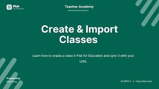 Famous How to Create a Class in Flat for Education and Sync with Your LMS Profile