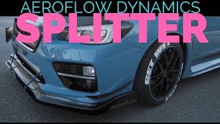 AEROFLOW DYNAMICS V2 Front Splitter | 2016 Subaru WRX STI Hyper Blue