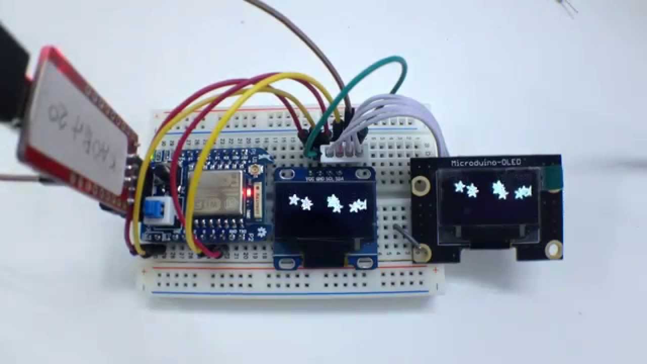Esp8266 2xoled i2c 128*64 arduino ide (time lapse) youtube