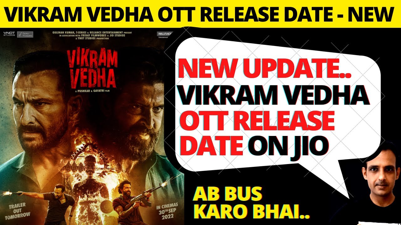 vikram vedha ott release date I vikram vedha ott premier I vikram vedha on ott I hrithik roshan