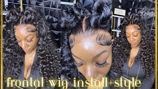 Melt the lace with me | frontal wig install | ft. Ericka j. adhesive