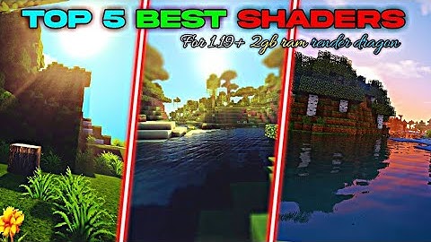 Top 5 Best Shaders For Mcpe 2gb Ram || Render Dragon Support 1.19+ || MCPE Gamer