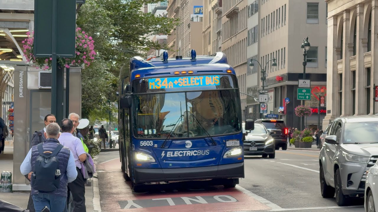 MTA New York City Bus 2025 New Flyer Industries “Xcelsior Charge NG” XE60 5603 on Route M34A +Select