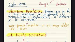 LA POESÍA NEOCLÁSICA