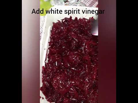 Como fazer / preparar salada de beterraba com vinagre e chutney.
