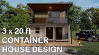 3 x 20 ft CONTAINER HOUSE DESIGN | Konsepto Designs