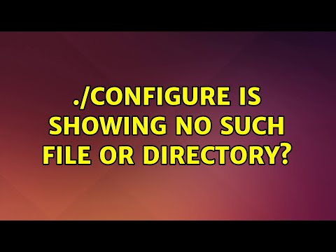 Ubuntu: ./configure is showing no such file or directory?
