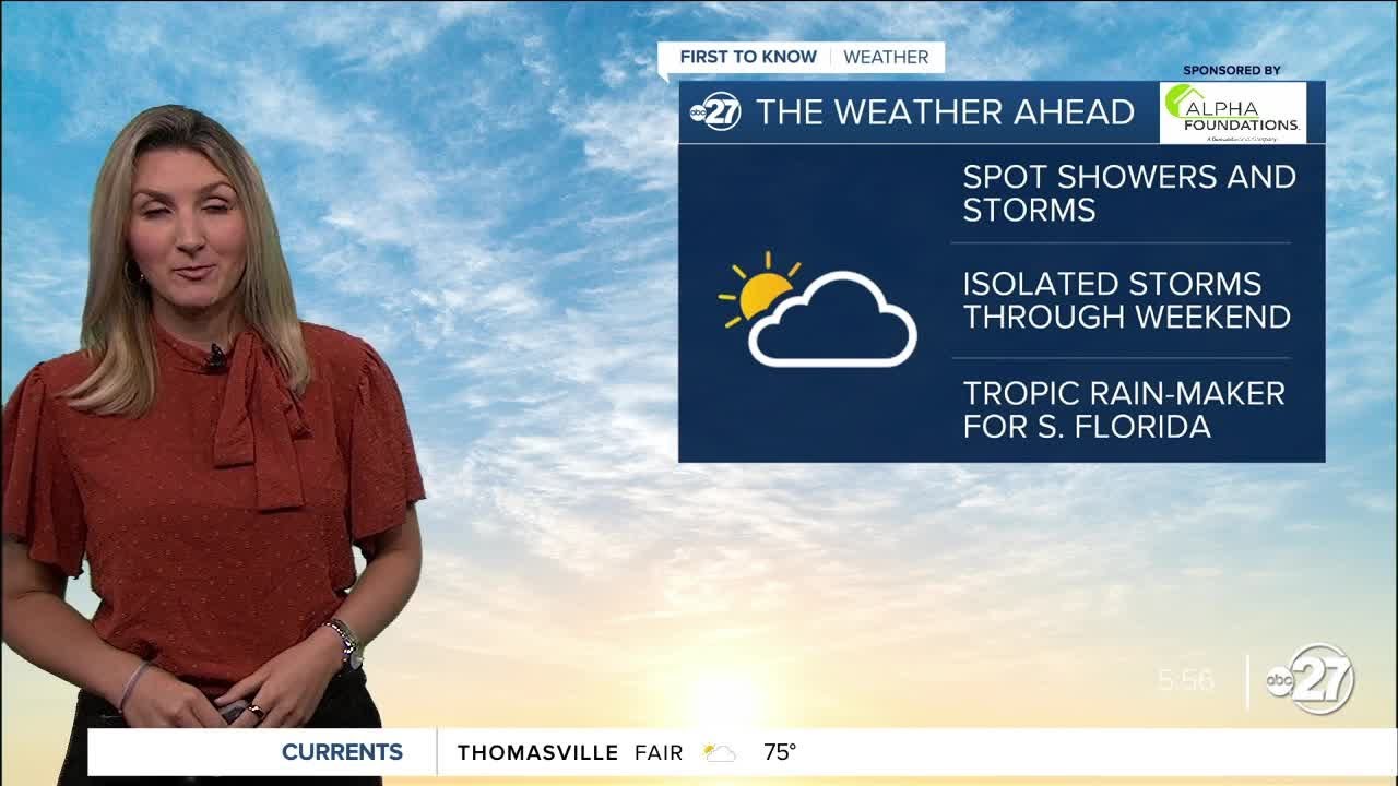 Shower and storm chances increase Friday - YouTube