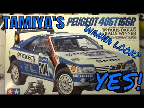 タミヤ　TAMIYA PEUGEOT 405T16GR 1/24 未組立キット Amazon | タミヤ 1/24 プジョー 405 T16GR 1989年パリダカール