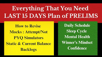 15 Days Winner’s Attitude for UPSC PRELIMS 2024 | Last 15 Days Plan & Strategy with Satyam JaiN