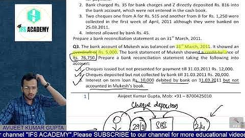 Foundation| May/June 2022 | Accounts | Revision 5 Bank Reconciliation Statement| Avijeet Kumar Gupta