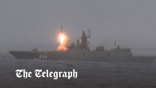 Russia launches sea-based hypersonic missiles in show of force