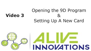 Opening the 9D Program and Setting Up a New Card