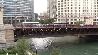 View of Chicago River from Michigan Ave Bridge  (officially DuSable Bridge)