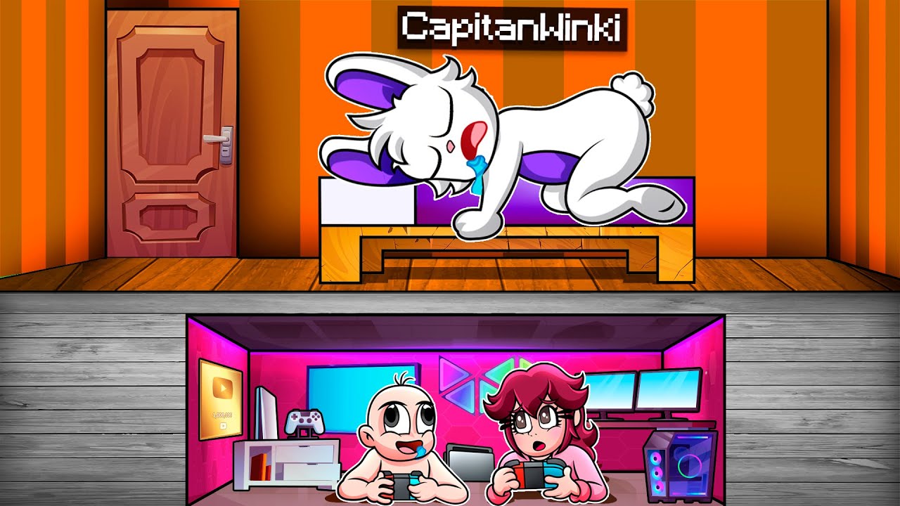 Construimos una Base Secreta En la CAMA de Mi Amigo Winki en Minecraft