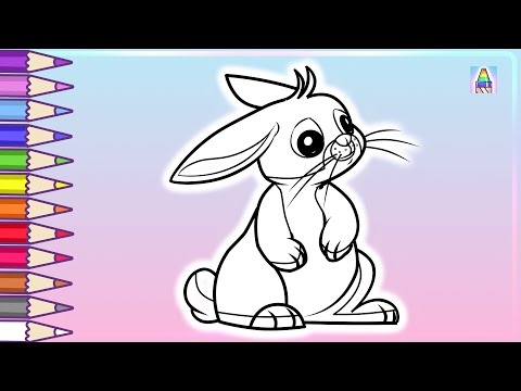 Как нарисовать ЗАЙЧИКА | Раскраска для детей Зайчик | Coloring Kids #how to draw