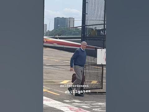 Bill Gates with a Billion Dollars Smile 😃 arriving at the Heliport in