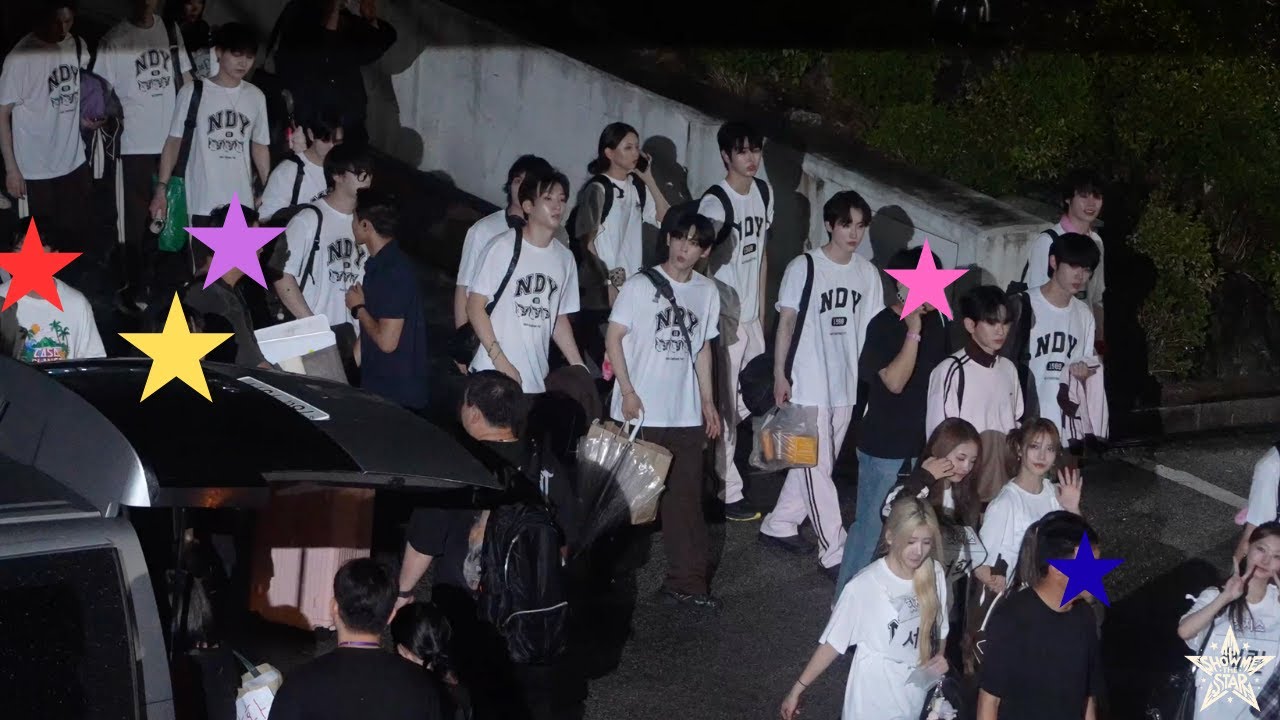 새벽에 촬영 종료한 2025 아육대 퇴근길 2025 ISAC Departures | 고양종합운동장 250825