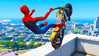 GTA 5 Spiderman Epic Jumps - ( Spider-Man Stunts & Fails )