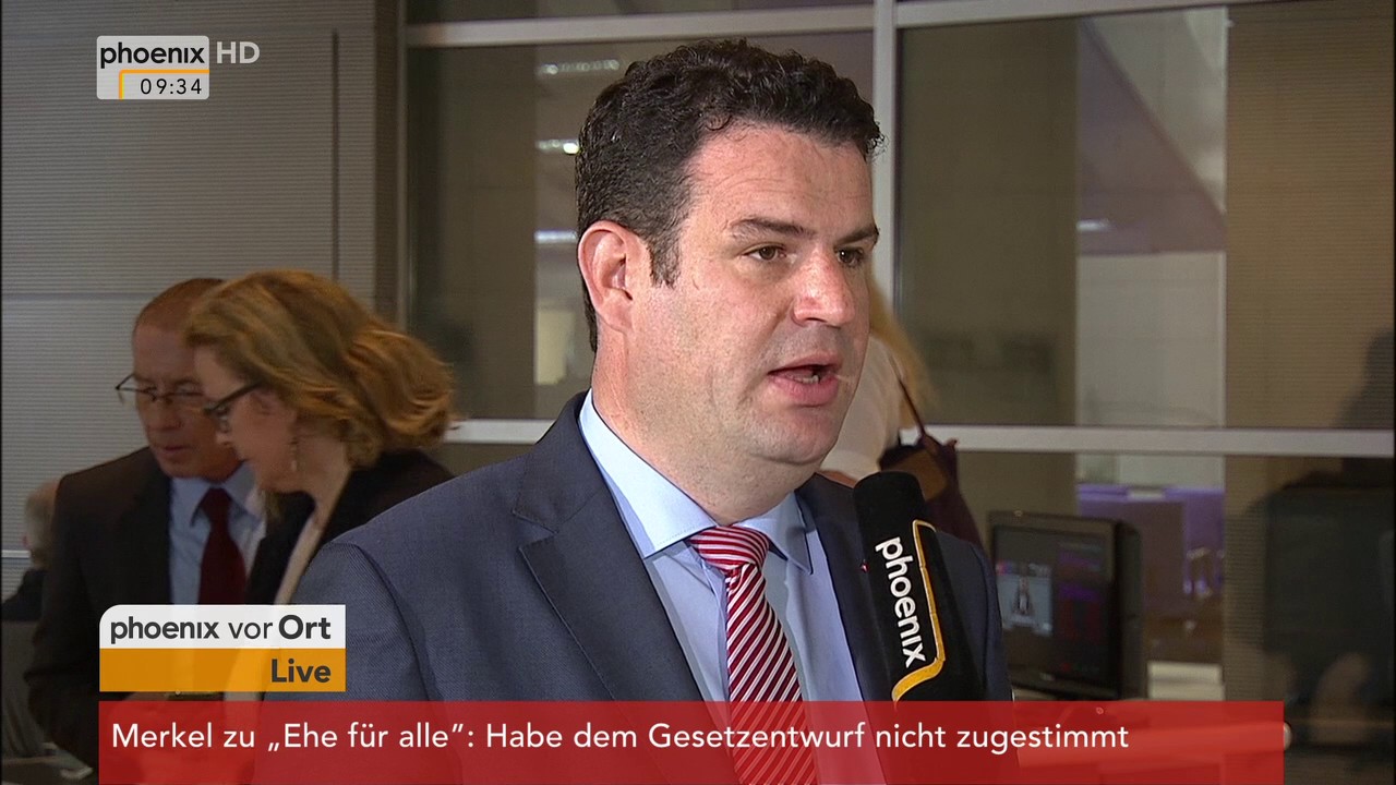 Ehe für alle: Interview mit Hubertus Heil am 30.06.17