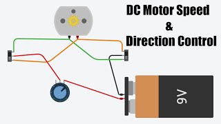 Control DC motor Speed & Direction | Simple Circuit