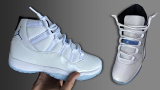 How To Lace Jordan 11 LEGEND BLUE!
