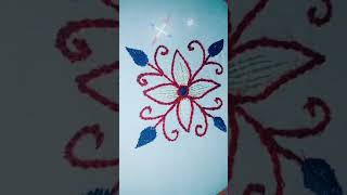 Hand Embroidery Dandi Tanka Simple Flower Design For Beginners