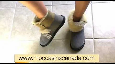 Moccasin Sheepskin Slippers Women's Bootie Slippers