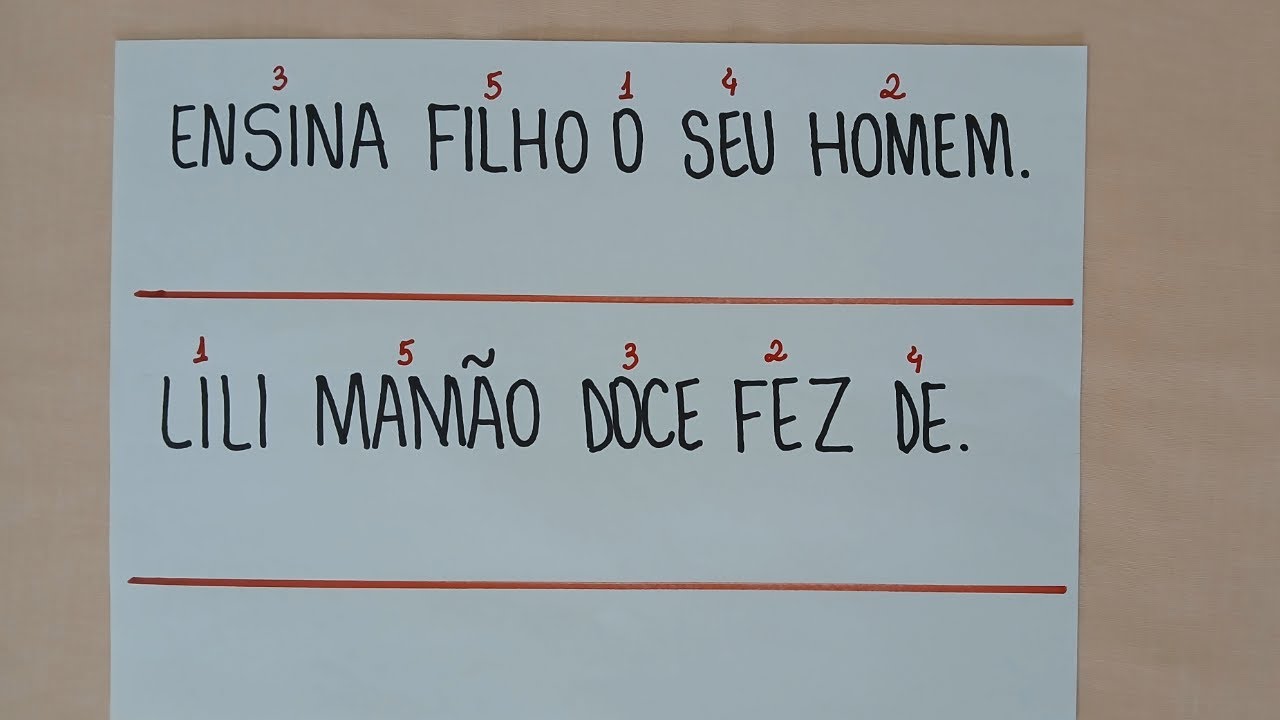 Aprendendo a ler e escrever - Formação de frases - Ordene as palavras  Alfabetização - Leitura -EJA
