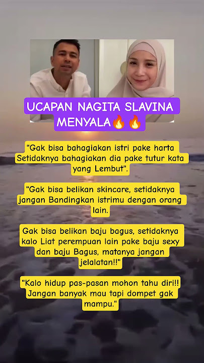 UCAPAN NAGITA SLAVINA MENYALA #nagitasalavina #raffiahmad #rumahtangga #trending #feedshorts #fyp
