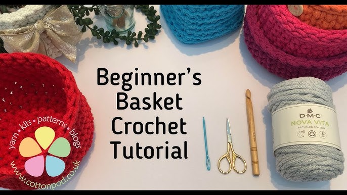 Round Key Basket Crochet Basket Flat Basket Gift Idea Utensilo Basket  Hallway Hallway Order Helper Basket 