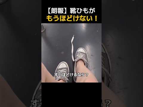 【衝撃】アディダス店員直伝の靴紐結び方#Shorts #靴ひも #スニーカー #靴ひもの結び方 #ほどけない結び方