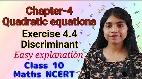 class 10 maths chapter 4 Exercise 4.4 | Quadratic equations | Math Connexion