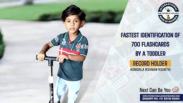 FASTEST IDENTIFICATION OF 700 FLASHCARDS BY A TODDLER