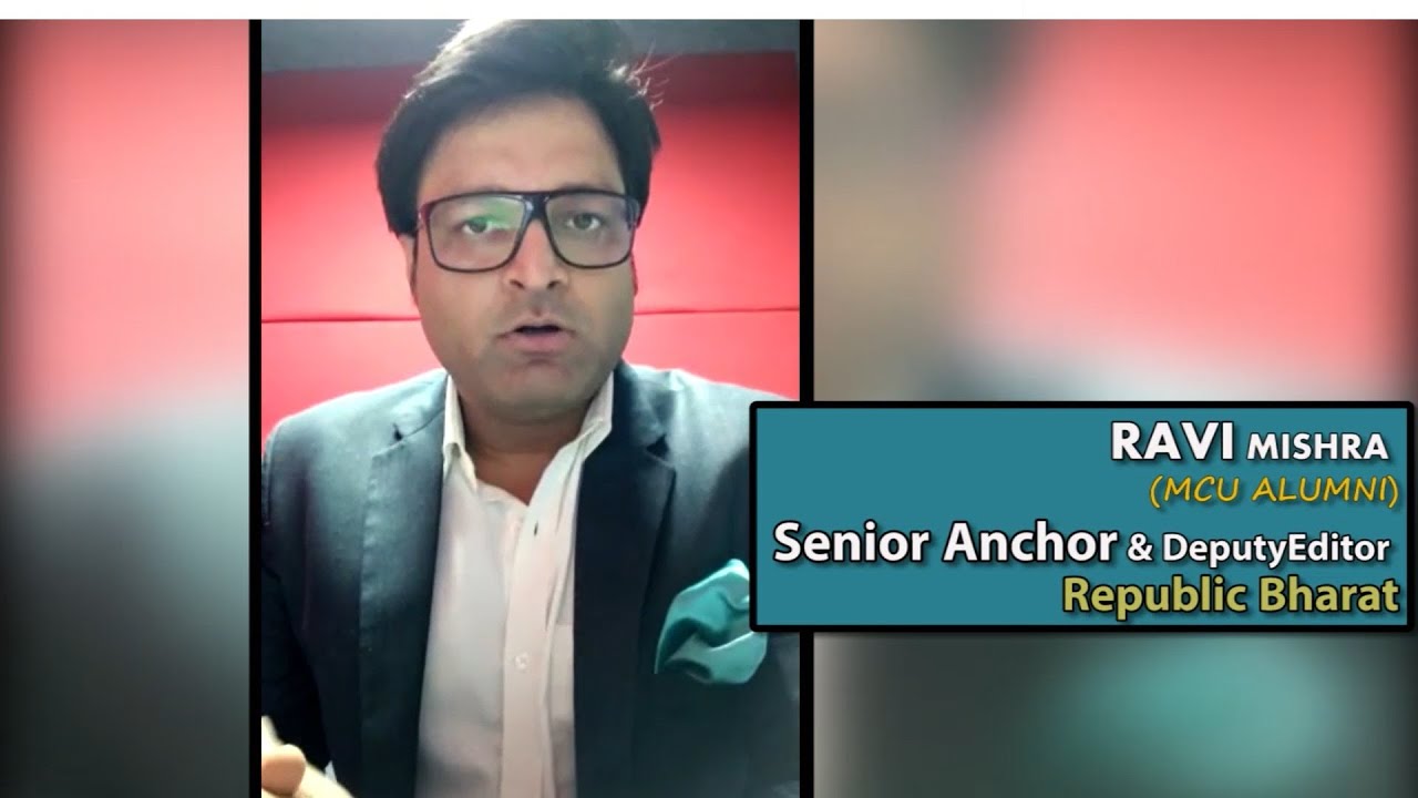 Ravi Mishra I Mcu Alumni I Senior Anchor Deputy Editor At Republic Bharat Delhi Youtube