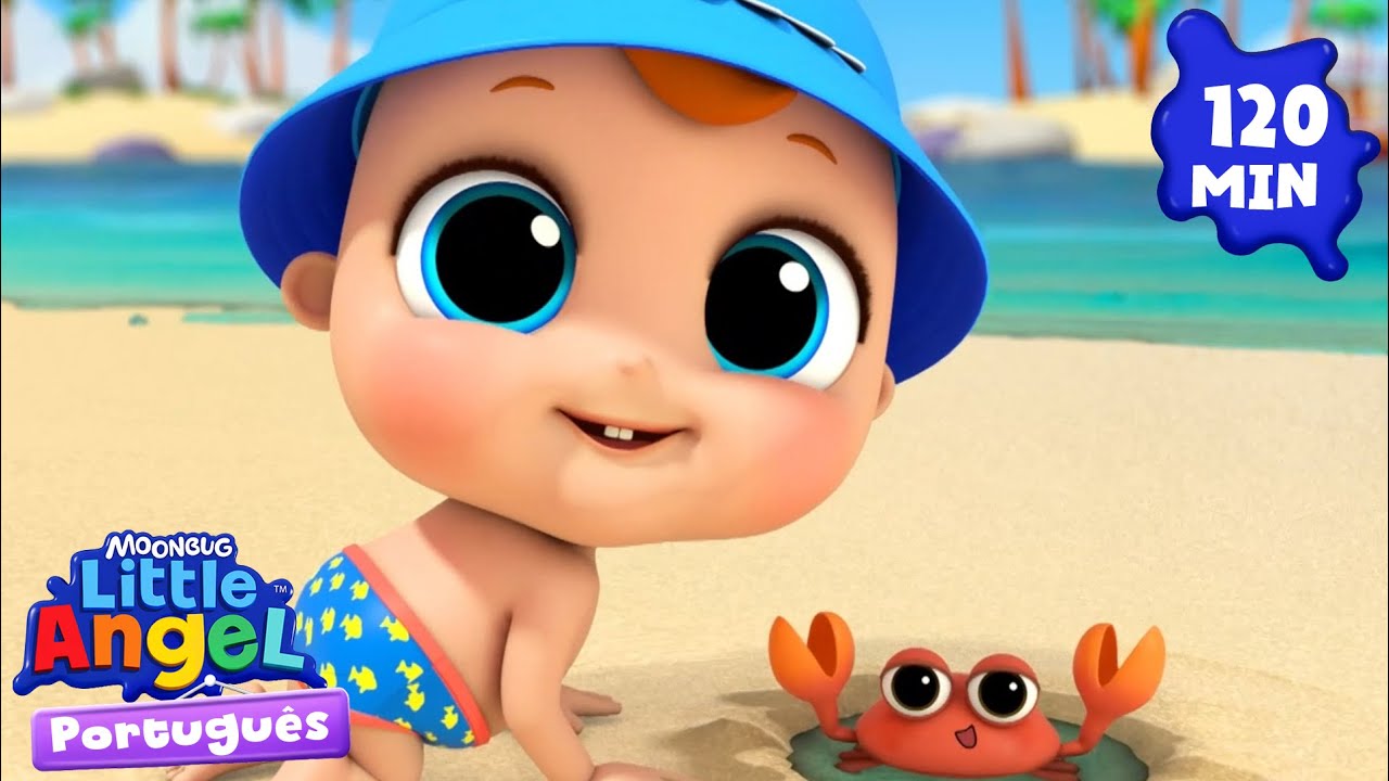 Um Dia na Praia com o Joãozinho🦀| 2 HORAS de Músicas Infantis em Português 🎵 | Little Angel Brasil