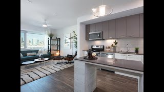 Floor Plan B1/B4 Top Floor Downtown/West-Facing 2x2 1,000 sq ft