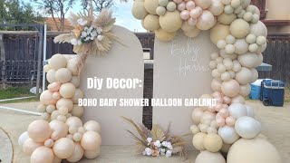 LET'S DECORATE: Boho Baby Shower Balloon Garland Chiara Walls