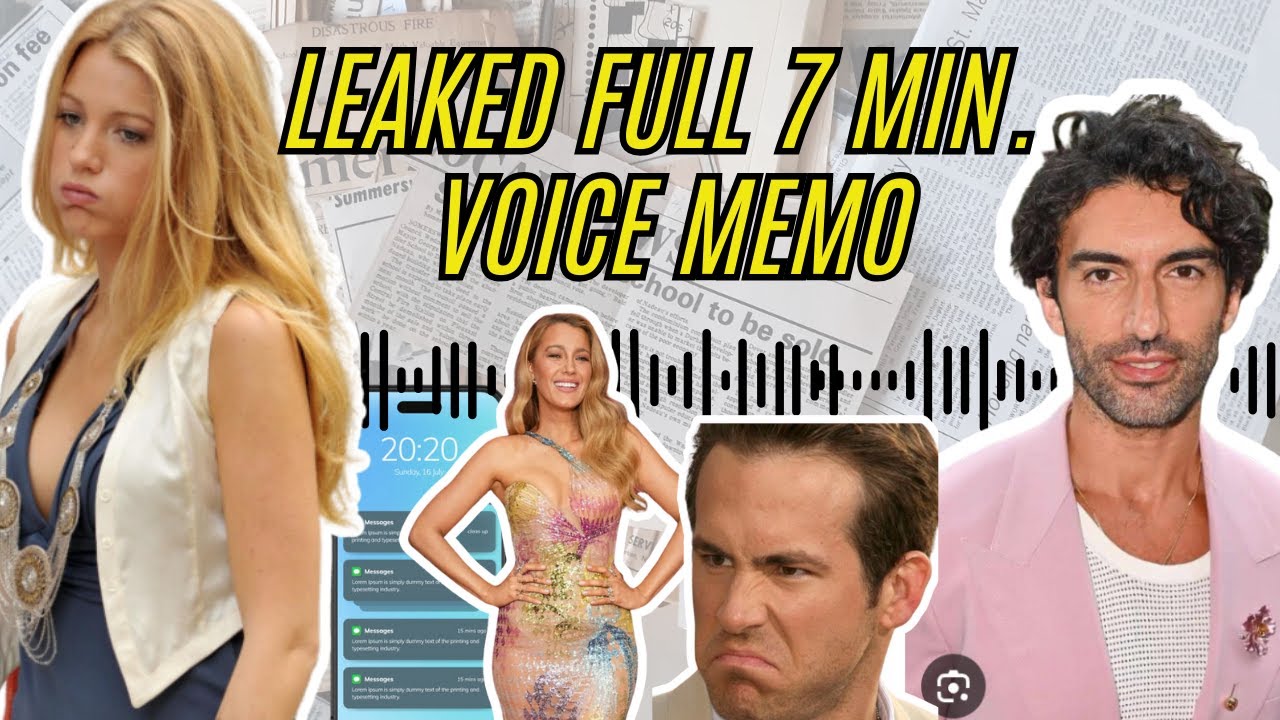FULL 7 MINUTE VOICE MEMO | Justin Baldoni memo to Blake Lively was sent at 2 AM | LEAKED by TMZ