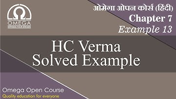 H. C. Verma, Chapter 7, Solved Example 13