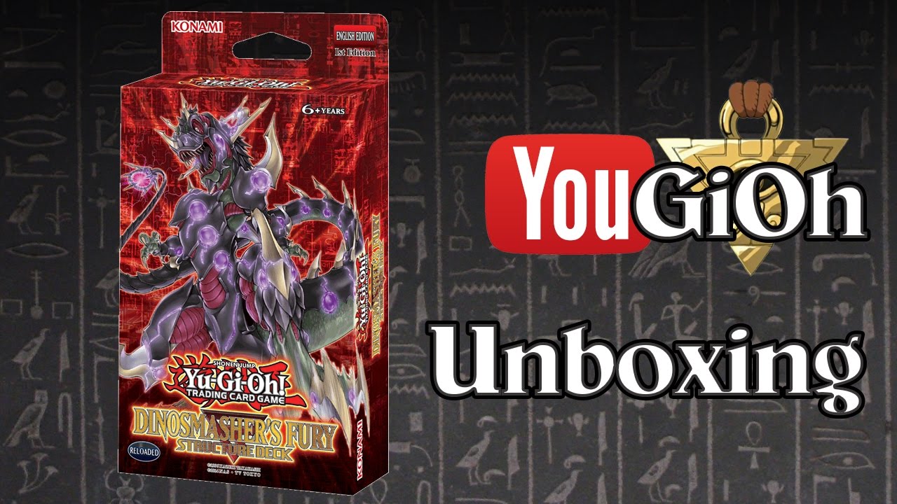YuGiOh Dinosmashers Fury Structure Deck Unboxing