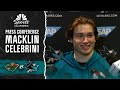 Macklin Celebrini reveals emotions upon being named to Team Canada Olympic team | NBC Sports CA