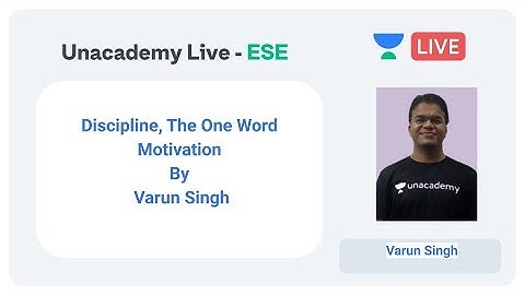 ESE 2020 | Discipline, The One Word Motivation | Mechanical | Varun Singh