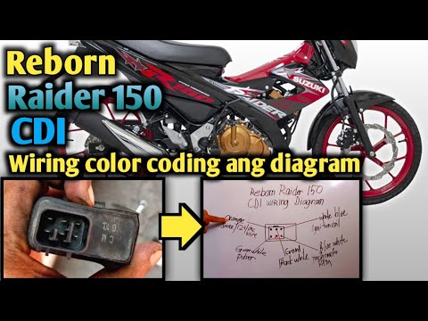 Raider 150 ( Reborn/Reloaded ) CDI wiring color coding ang diagram