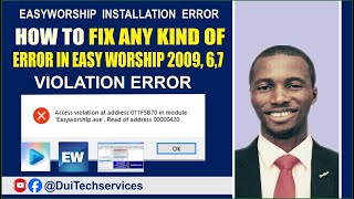 HOW TO FIX EASY WORSHIP 2009 , 6 7  VIOLATION ERROR