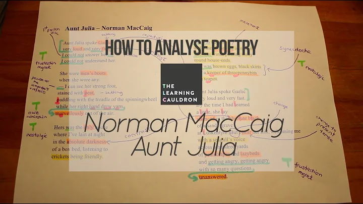 Norman MacCaig's "Aunt Julia" | How to Analyse Poe...