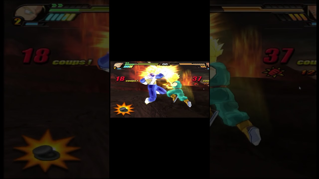 Future Trunks vs Trunks ⚡ Sword clash and energy blasts! 💥  