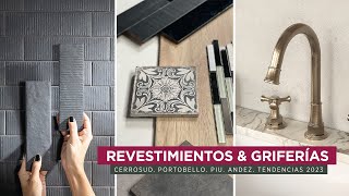 Ambientaciones. Ideas y diseños para el hogar 2023. Revestimiento cerámico y porcelanatos. Griferias