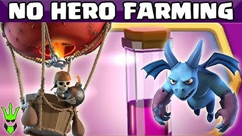 NO HERO DE LOONION FARMING - Balloon Zoom Event Battles! - Clash of Clans - TH9 Dark Elixir Farming