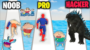 NOOB vs PRO vs HACKER | In Mashup Hero with Shinchan oggy | Vikki Sena